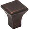 Jeffrey Alexander 7/8" Overall Length Brushed Oil Rubbed Bronze Square Marlo Cabinet Knob 972S-DBAC - alternate 1